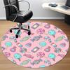 1pc Candy Pattern Chair Carpet for Office Non Slip, Machine Washable Rug for Office, Room Holiday Decor for Christmas, Birthday Polyester