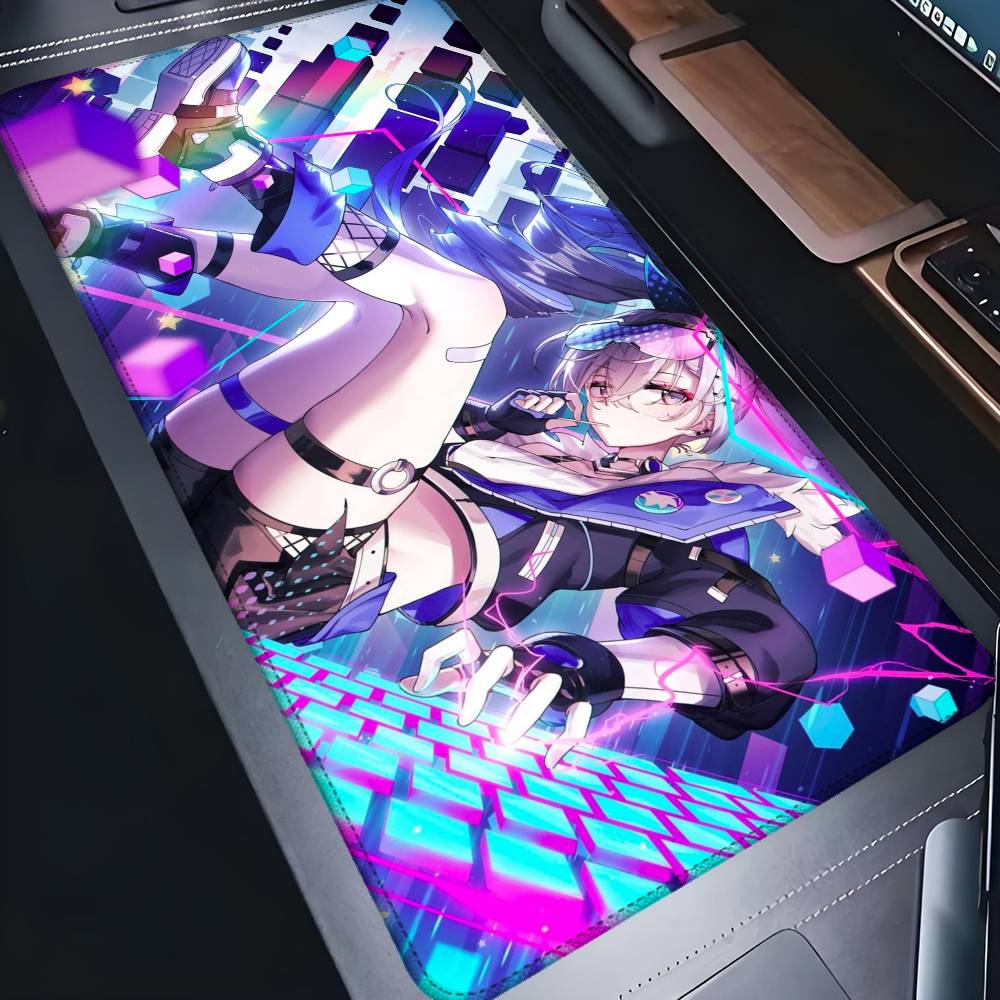 Honkai Star Rail Acheron Mouse Pad Rubber Thicken Overlock Gaming Table Mat Office Computer Keyboard Pad PC Mousepad