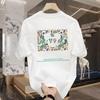 Trendy Brand Short-Sleeved Pure Cotton Men'S Printed T-Shirt Trendy Men'S And Women'S Versatile Round Neck T-Shirt Men'S