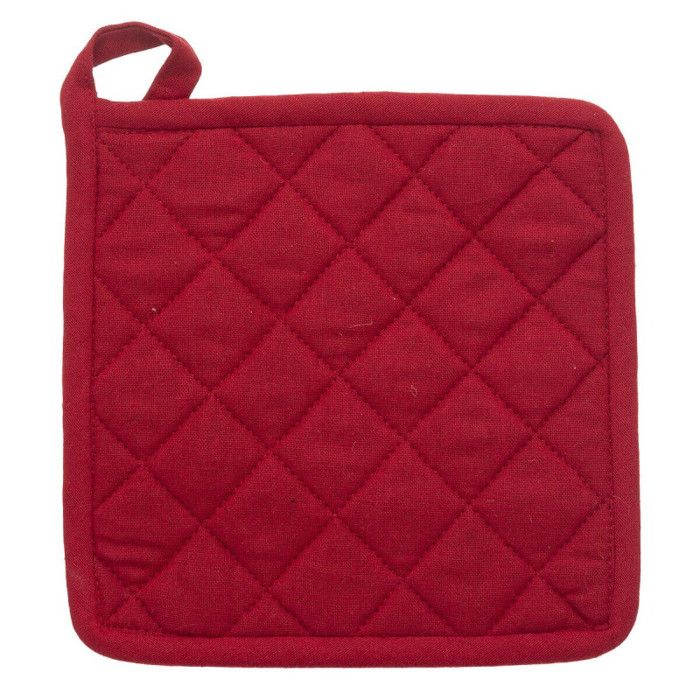 Gant + Manique imprimés 100% Coton - Rouge