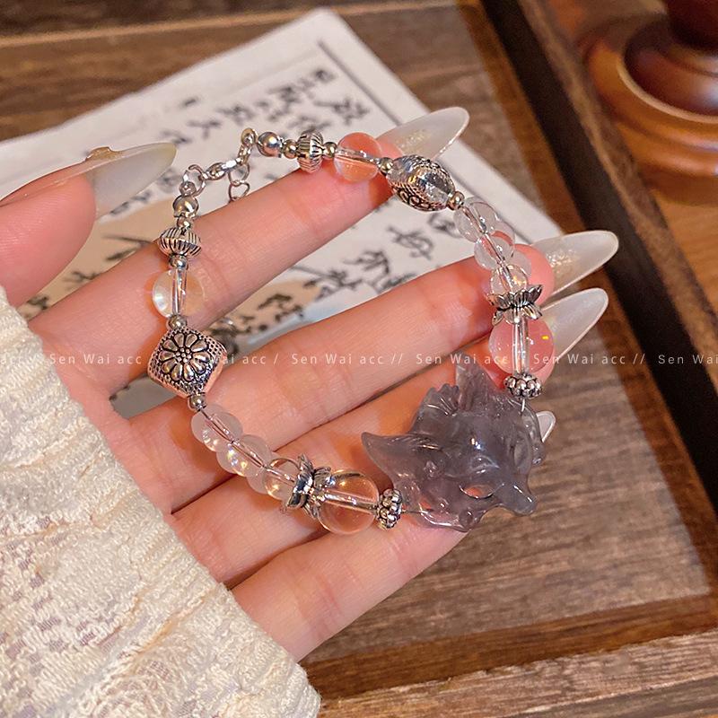 New Chinese Spirit Fox Bracelet Women's Cold Sense Bracelet Simple Premium Bracelet Design Sense Jewelry