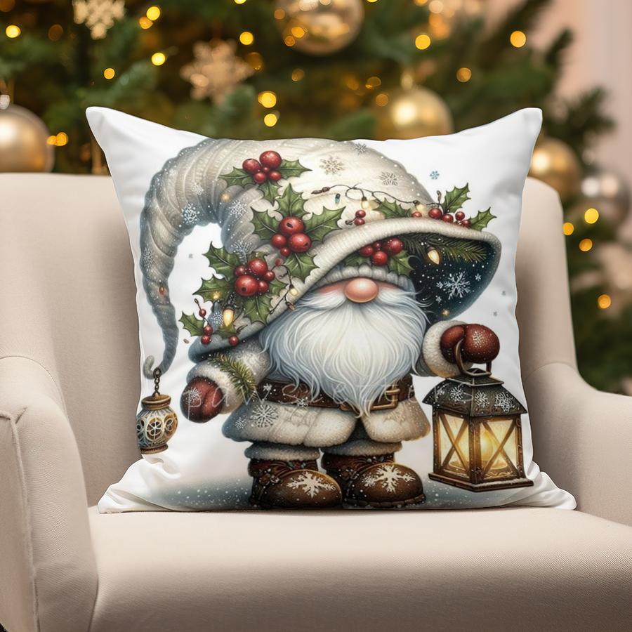 Home Decor Christmas Cute Animal & Snowman Suitable For Sofa Bedroom Car Pillow Cover Cushion Rectangular Back Cushion