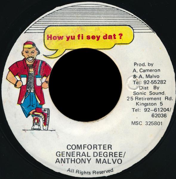

7inch Record GENERAL DEGREE ANTHONY MALVO Comforter MSC325801 How Yu Fi Sey D Jamaica Reggae Ska Dub Used