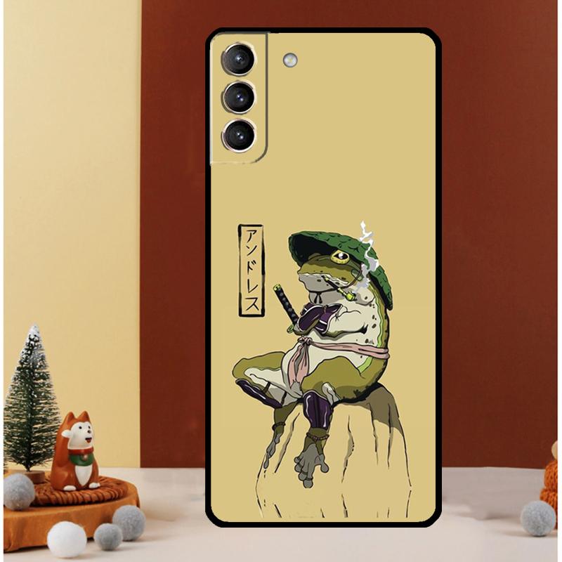 Cute Cartoon Frog Case For Samsung Galaxy S22 S23 S24 Ultra Note 20 10 Plus S8 S9 S10 S20 FE S21 FE Cover