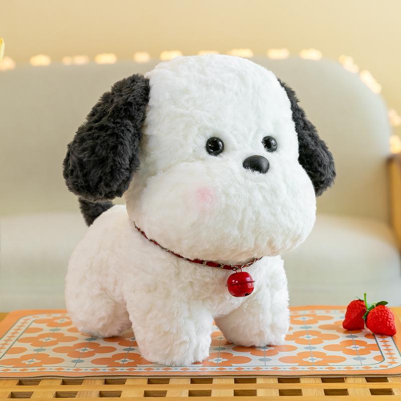 New Cute Little Bell Dog Doll Super Cute Simulation Dog Plush Toy Heart-warming Companion Gift