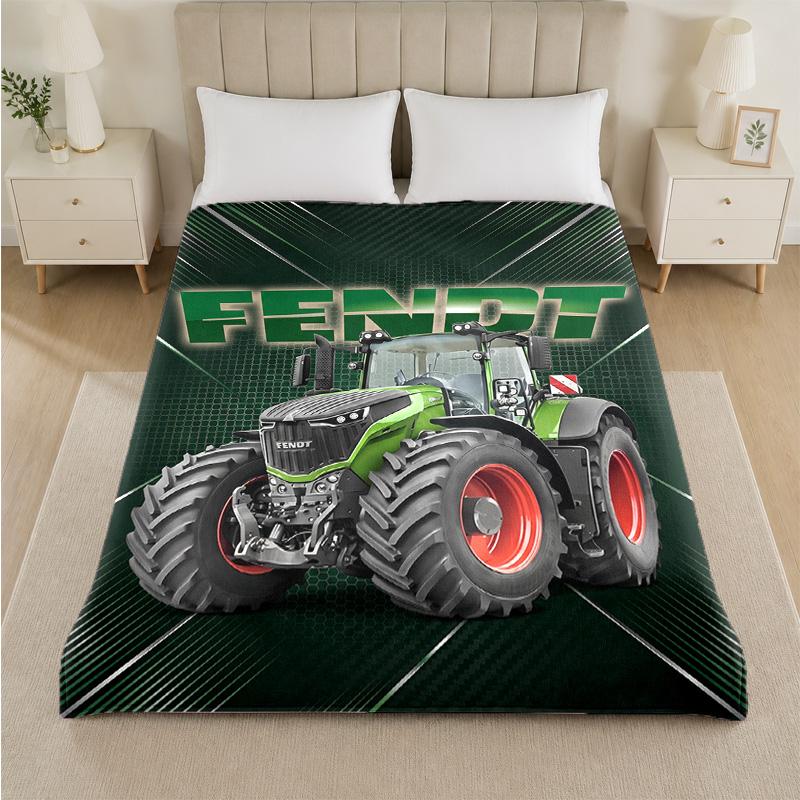 Fendt Print Flannel Blanket Cozy Lightweight Plush Throw Blanket For Bed Sofa Household Use