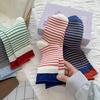 Comfort Cotton Winter Socks Colored Striped Snow Boot Socks Soft Women Socks  Gift