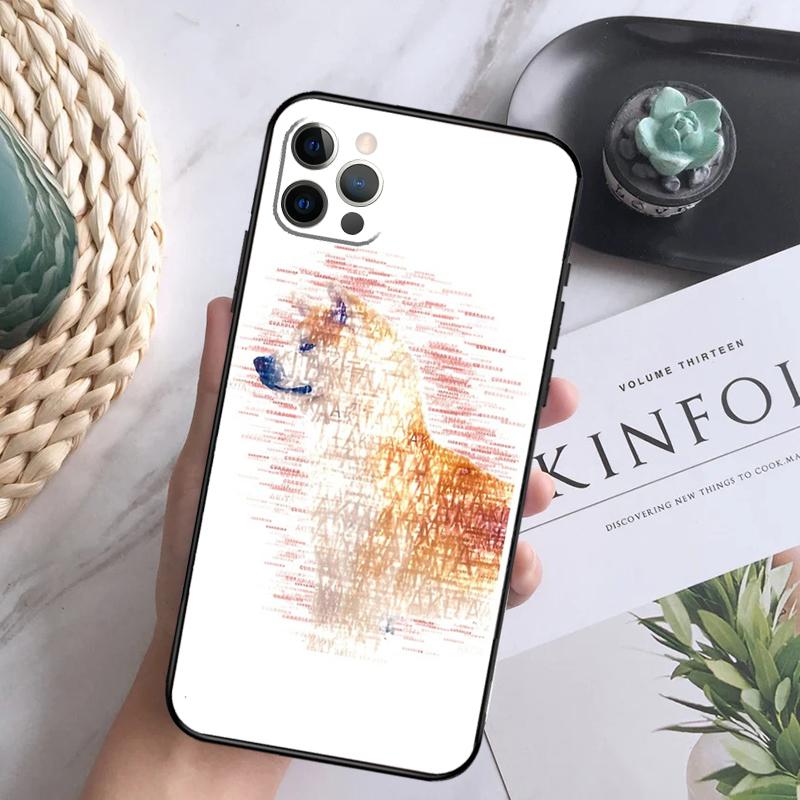 Animal Cute Dog Akita Phone Case For iPhone 16 Pro 11 12 13 14 15 Pro Max Mini XS X XR 7 8 16 Plus Cover Coque