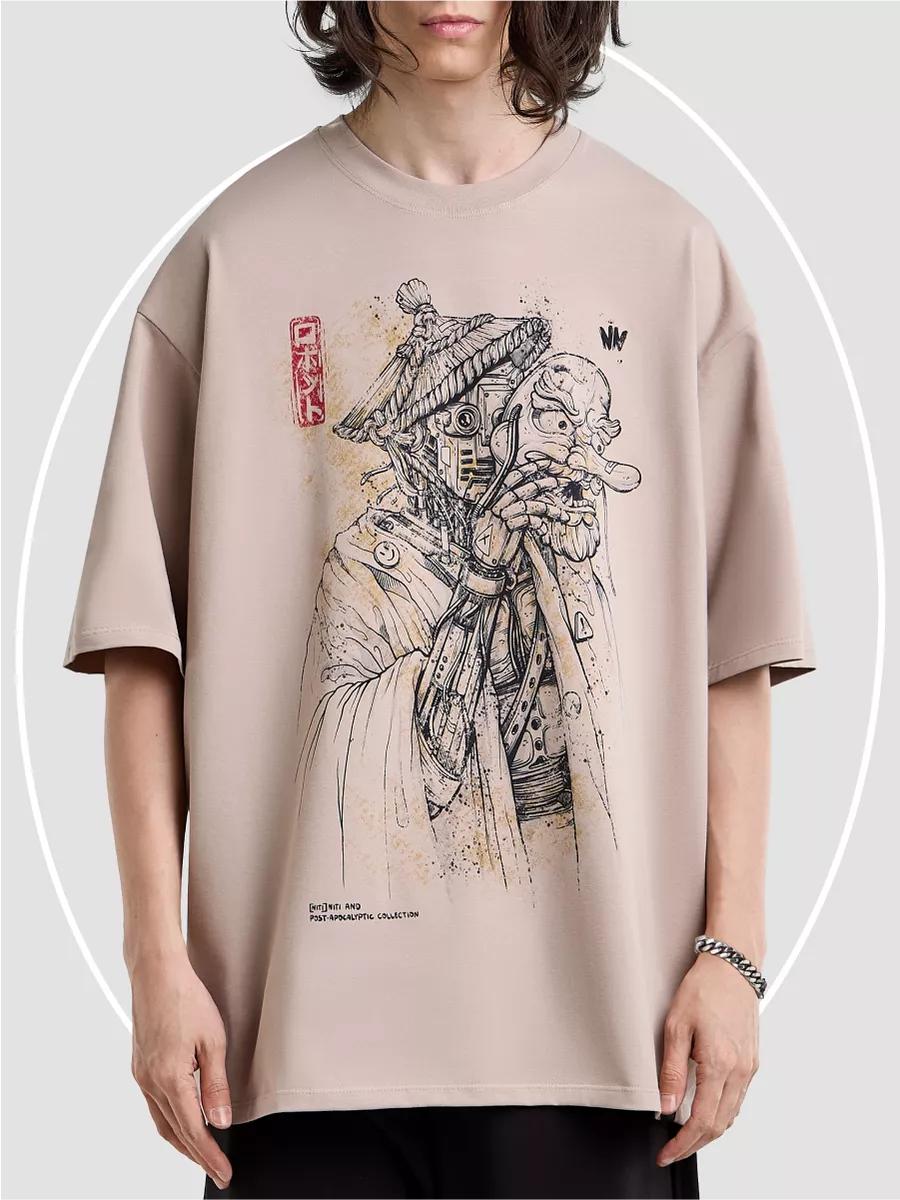 Oversized T-shirt Post-apocalyptic print XL