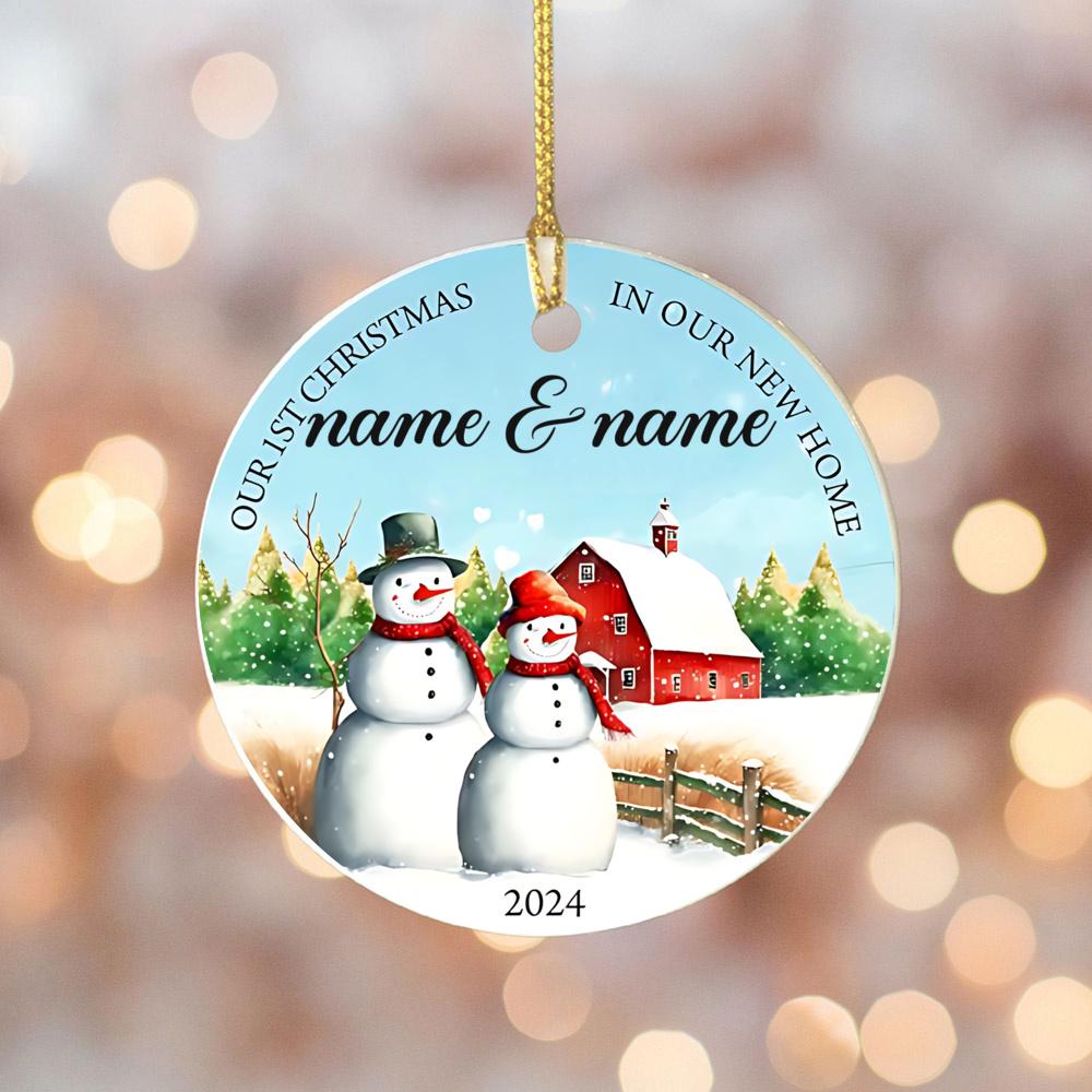 Personalized Couple Ornament 2024 Deer Ornament Keepsake Gift Custom Name Marry Keepsake Christmas Ornaments Decor