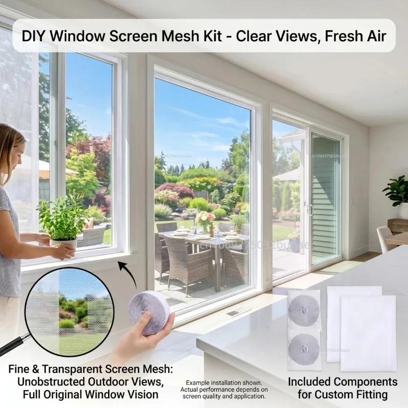 Diy Easy Install Mosquito Net Porch Window Mosquito Field Insect Net for Window Anti Mosquito Anti Fly Insect Proof