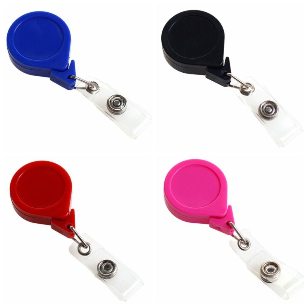 

Triangle Retractable Badge Reel Anti-Lost Easy To Pull Buckle Work Card ID Card Holder Student Use