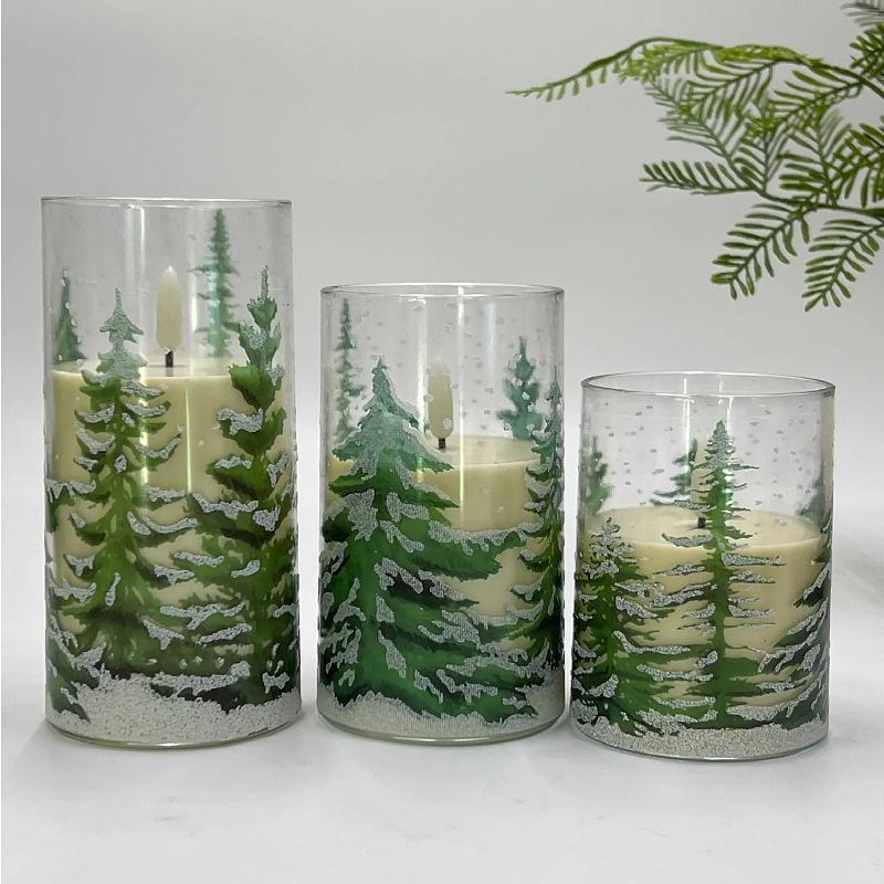 LED Simulated Candle Cedar Acrylic Candlestick Warm Flicker Wedding Centerpiece Romantic Ambience For Couples Christmas Gift