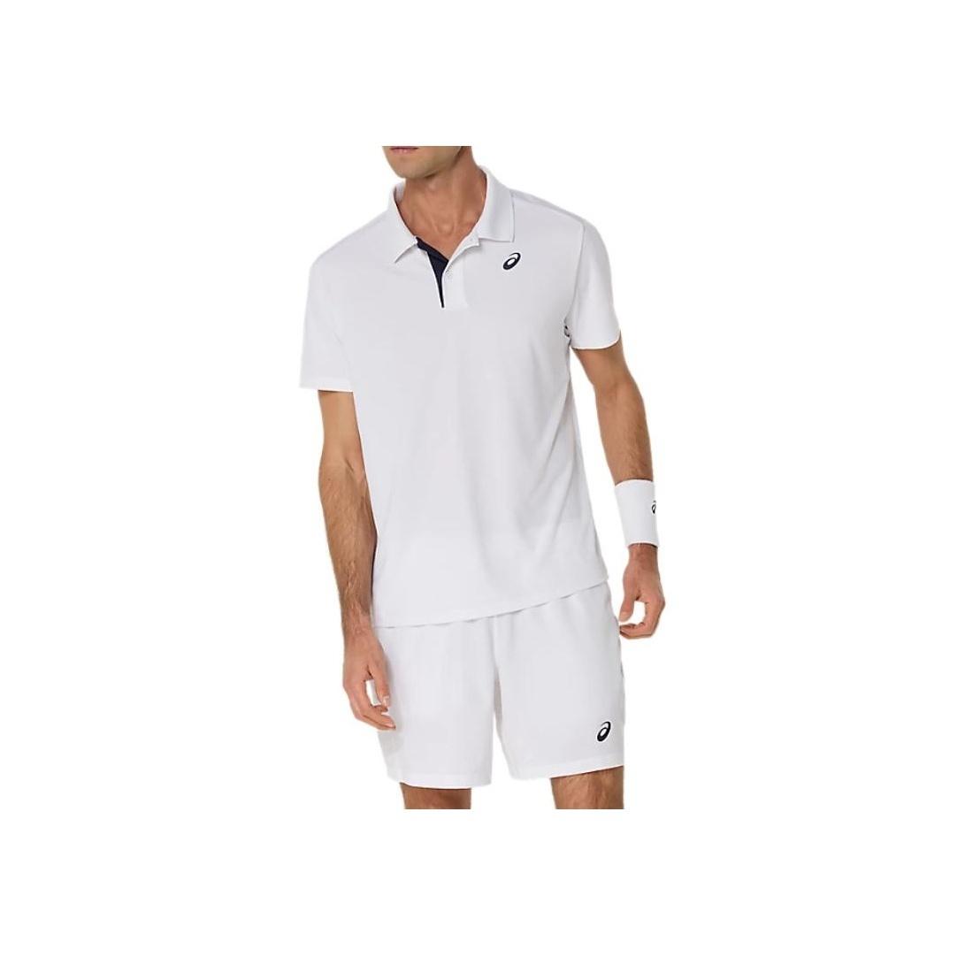 

Asics Court Breathable Quick-Dry Casual Versatile Fashion Soft Short Sleeve Polo Shirt Men tops White 2041A340-100 L