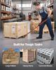 Prylever Bar, 4990 kg Weight Capacity, 1.7 m Carbon Steel Handle Lever Dolly, Pry Lever Bar with Wheels for Large Pallets, Heavy Items, Concrete