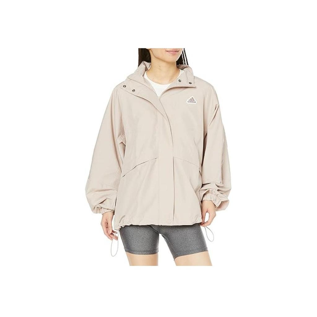 Adidas Solid Color Logo Print Casual Jacket Women Outerwear Pink IA5247