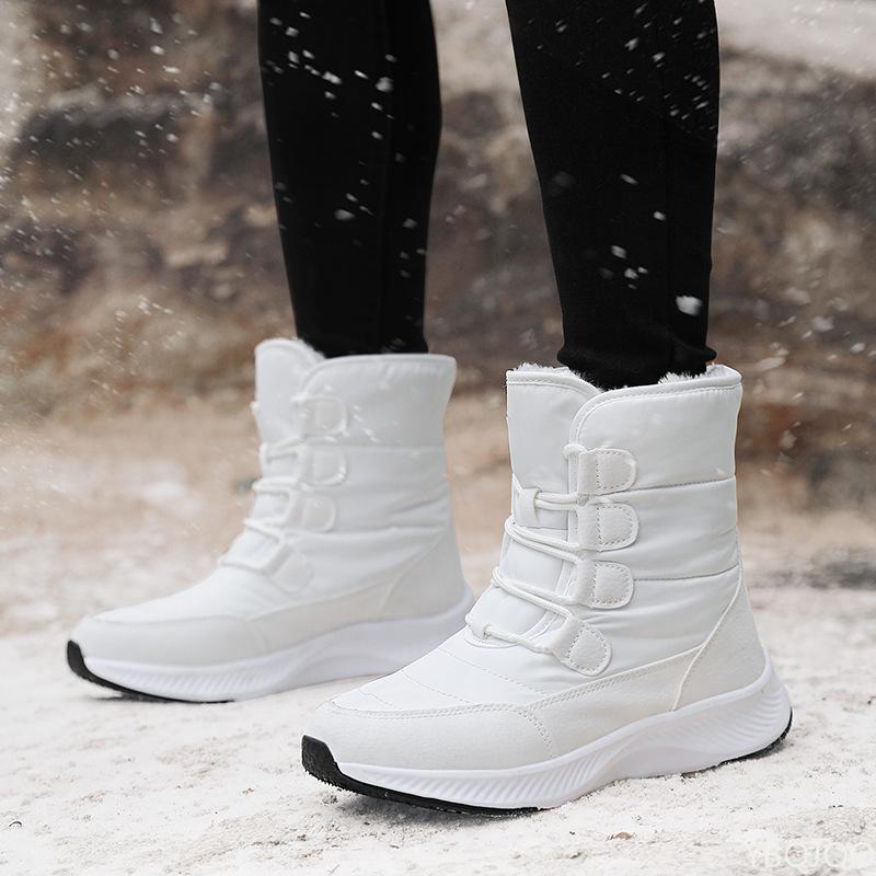 Fashion New Trendy Lightweight Simple Comfortable Women's Cotton Boots Winter Outdoor High Top Insulation Warm Thick Soled Cotton Shoes