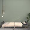 2 Seater Sofa Bed Light Grey Fabric