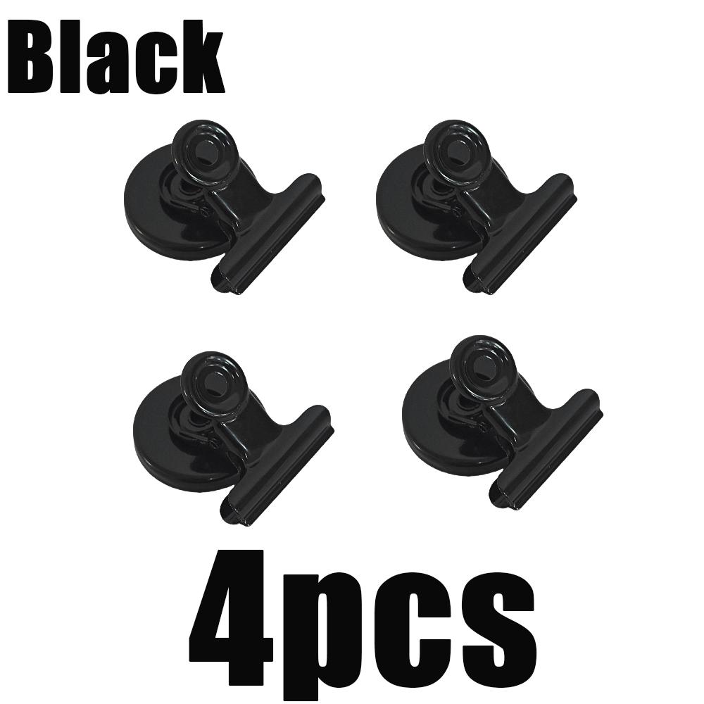 4pcs Magnetic Clip Magnets For Fridge Multifunctional Color Apply To Refrigerator Whiteboard Office Use Note List Photo Displays