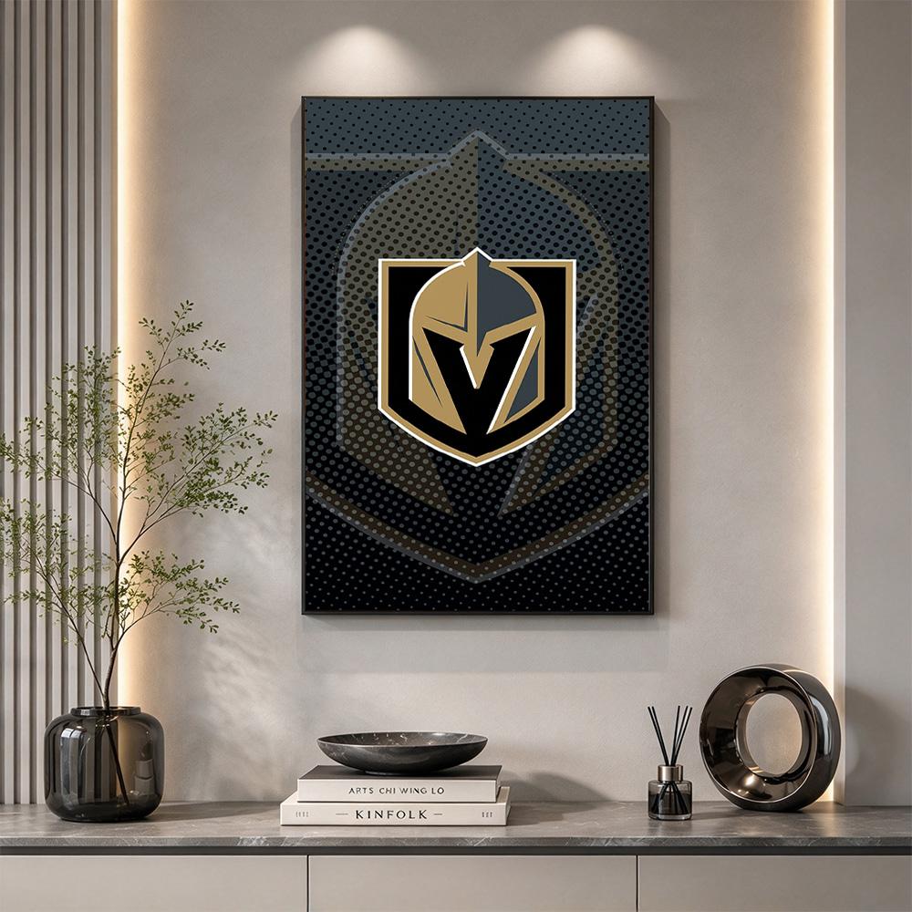 Vegas Golden Knights 5D Round Diamond Painting Kit Diamond Embroidery Painting Rhinestones Mosaic Frameless Handwork Decoration Arts
