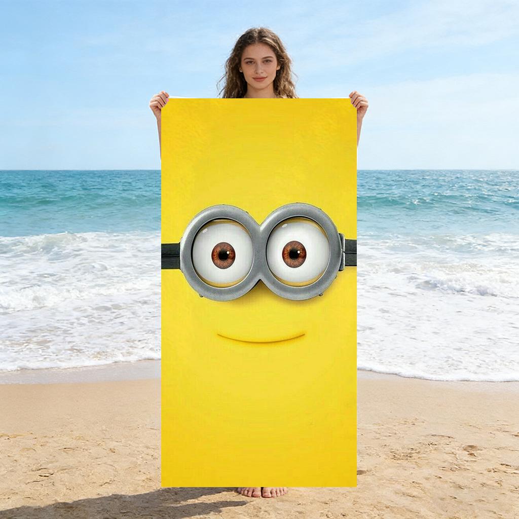 

Big-eyed Cute Creature Bananamaster Beach Towel Quick-drying Suitable for Beach Vacation Pool Gym Cute Gift for Friends Families W40*H60(CM)