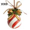Seasonal Branch Decorations Christmas Resin Animal Ornament, Vintage Hanging Decor with Ribbon, Cute Bow Souvenirs Dog Santa Bear Patterns Xmas