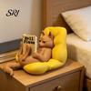 Home Decor Cat Reading Figurine 3D Printed Cute Lying Book Statue Detailed Model for Office Bookshelf Desktop Gifts Lovers Wear-resistant Ornament