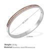 French Stainless Steel Bracelet Sweet Small Fresh Jewelry Does Not Fade Narrow Version Half Circle Full Diamond Buckle Bracelet Women
