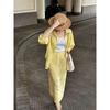 Elegant French Style Women's Two-Piece Summer Set: Fashionable Shirt and Skirt