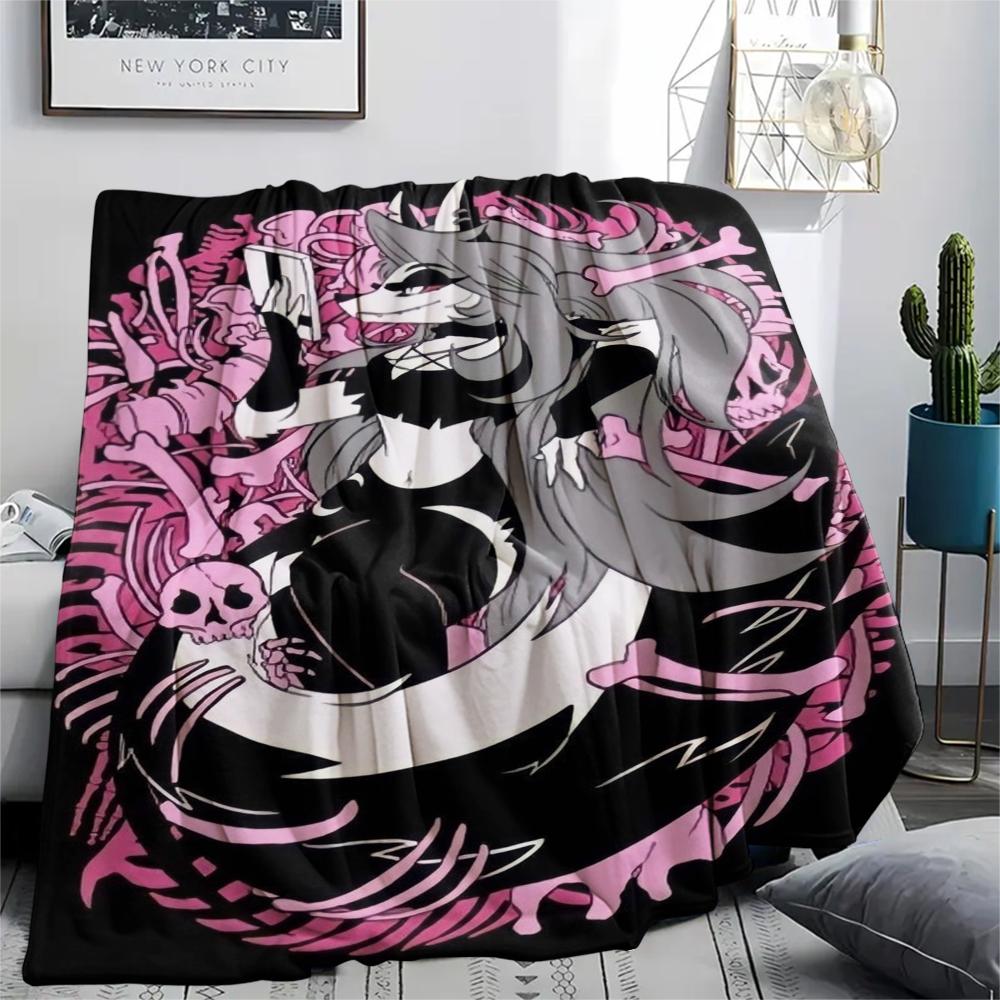 1PC Loona Print Flannel Blanket, High quality Comfortable for All Seasons, Home Decor, Warmth and Comfort, Perfect for Christmas Gifts 72