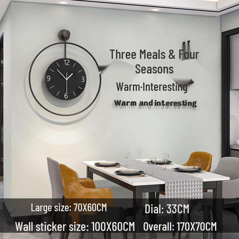 Luxury Silent Wall Clock: Modern, Stylish Timepiece for Living and Dining Rooms
