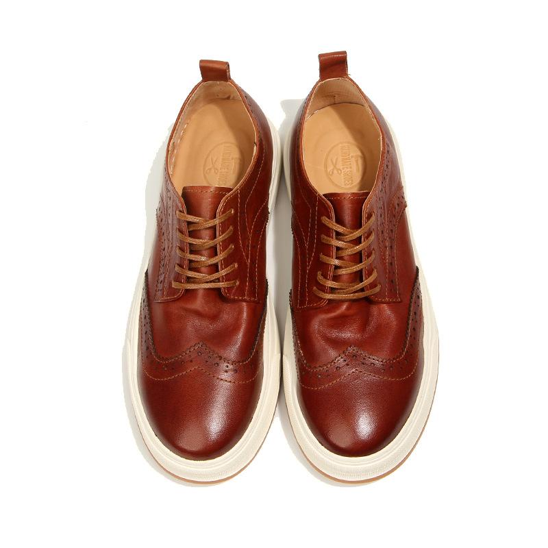 139-7 Washed Leather Men'S Shoes Brock Carved Leather Shoes Genuine Leather Men'S Casual Shoes Hand-Polished To Make Old Shoes