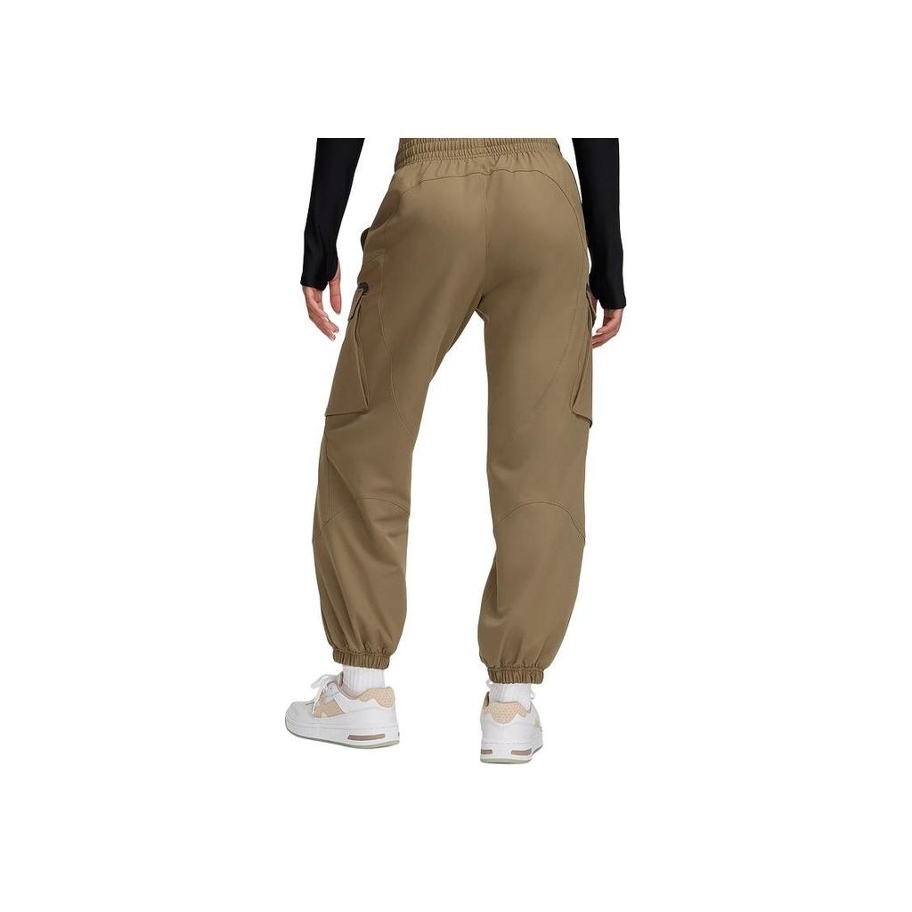 Under Armour Unstoppable Logo Sports Casual Woven Cargo Pants Women Pants Khaki 1386481-251