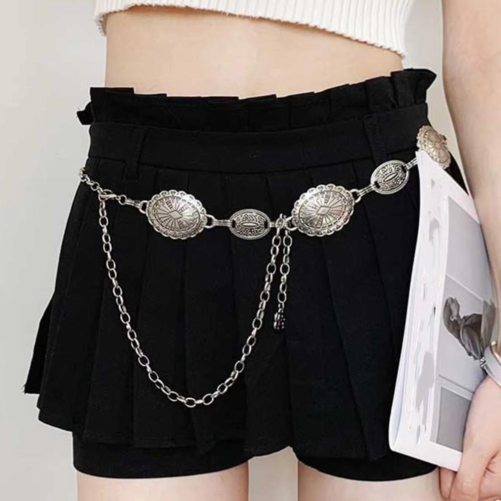 Ethnic Style Dress Belt Chains Oval Tassel Body Chain New Bohemian Waist Chains  Women