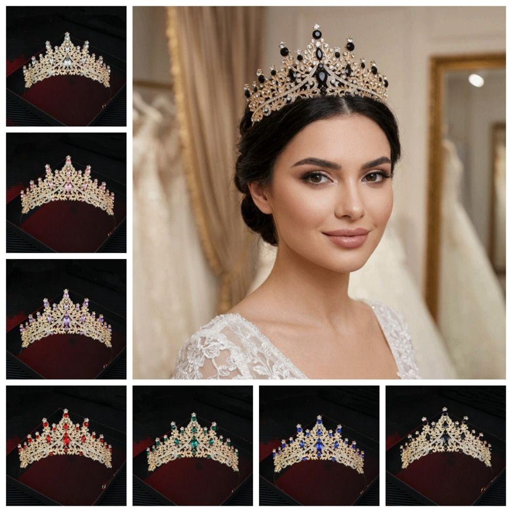 Gorgeous Baroque Queen Tiaras Sparkling Luxury Crystal Tiara Rhinestone Tiara Bridal Celebration