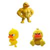 3D Printed Animal Statue Yellow Angry Duck Figurines Funny Desk Car Decorations Set of 3 for Office Desks, Entryway Cabinets, Nightstands, and Display