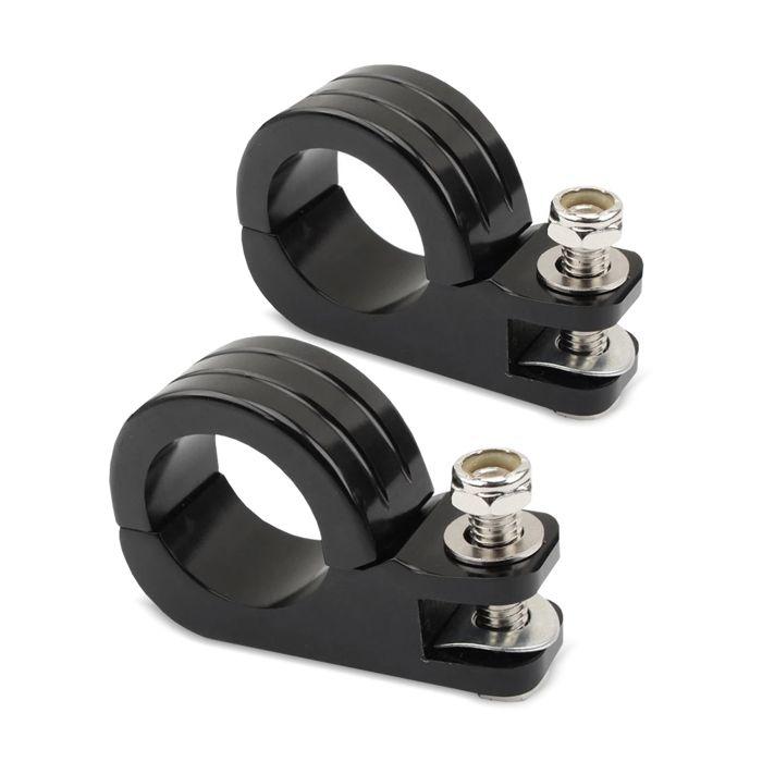 Support repose pieds pour pare cylindre 38mm compatible avec Harley Davidson HF6 noir