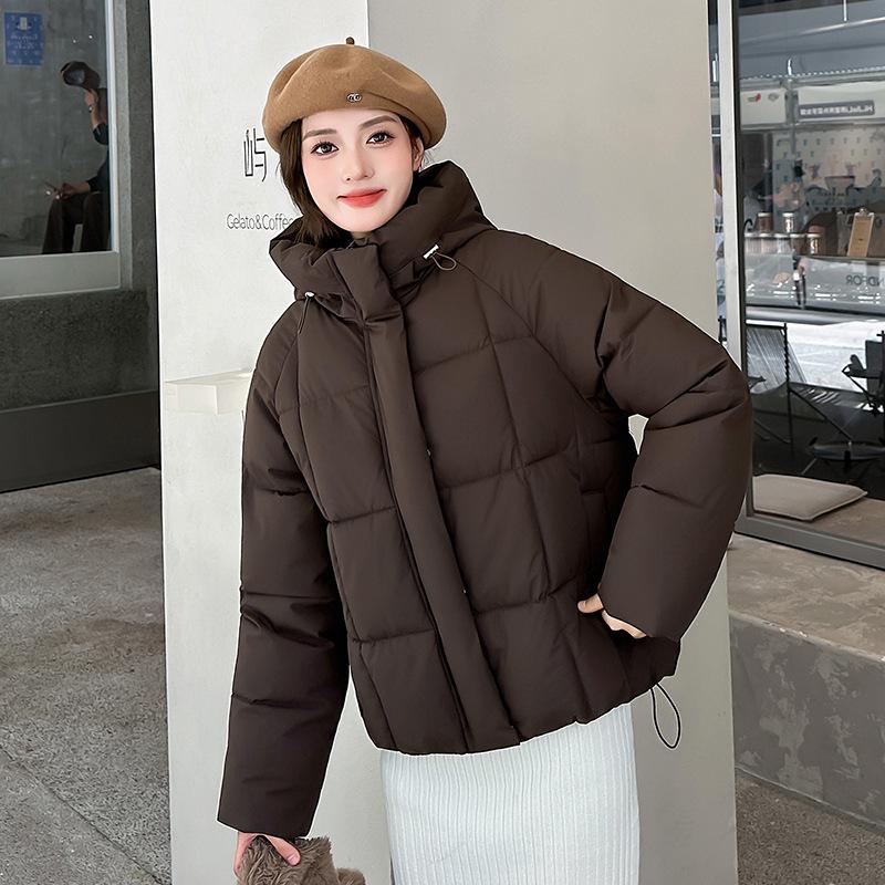 Winter new short down cotton-padded clothes, small warm cotton-padded clothes, cotton-padded jackets, fashionable thickened hooded jackets.