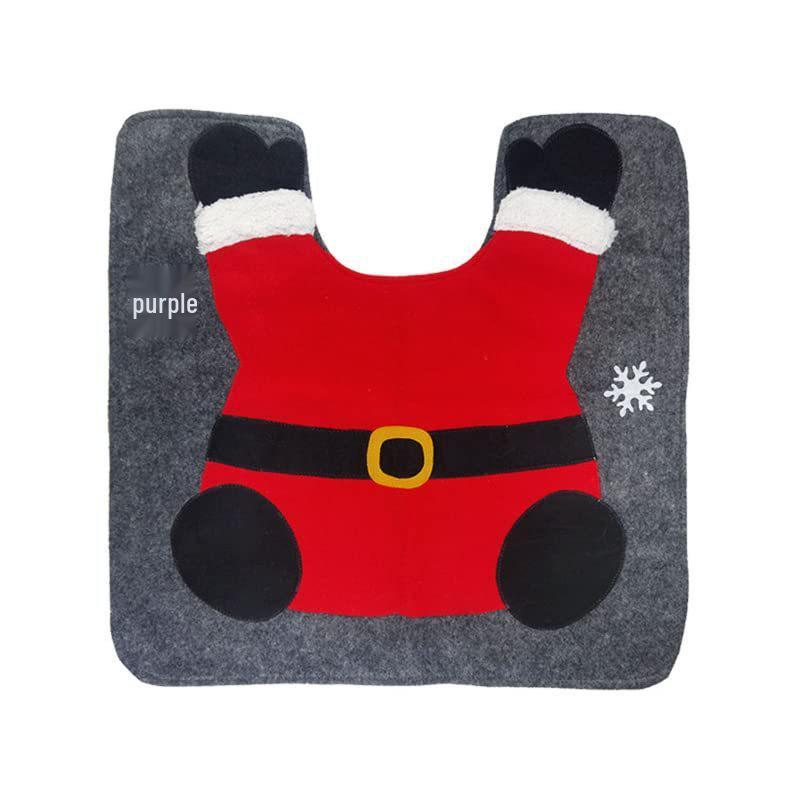 2023 Christmas Gnome Toilet Seat Cover: Creative Faceless Old Man Decoration for Bathroom