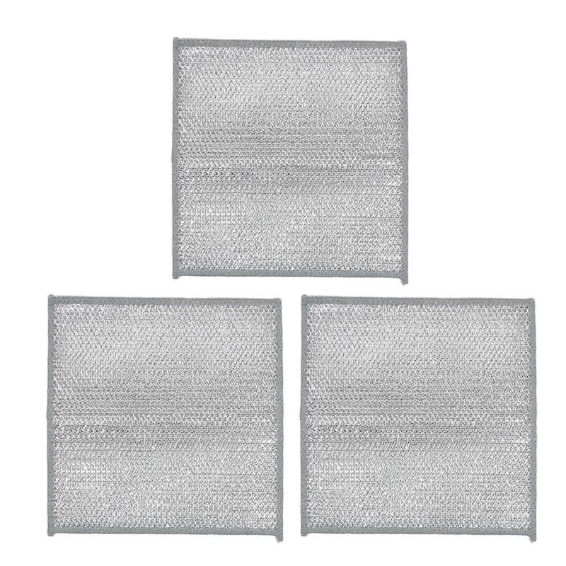 

3/5Pcs Wire Cleaning Cloth Double-sided Thickened Metal Silver Wire Rags Kitchen Dish Pot Washdishing Cloths Towel Clean Tools
