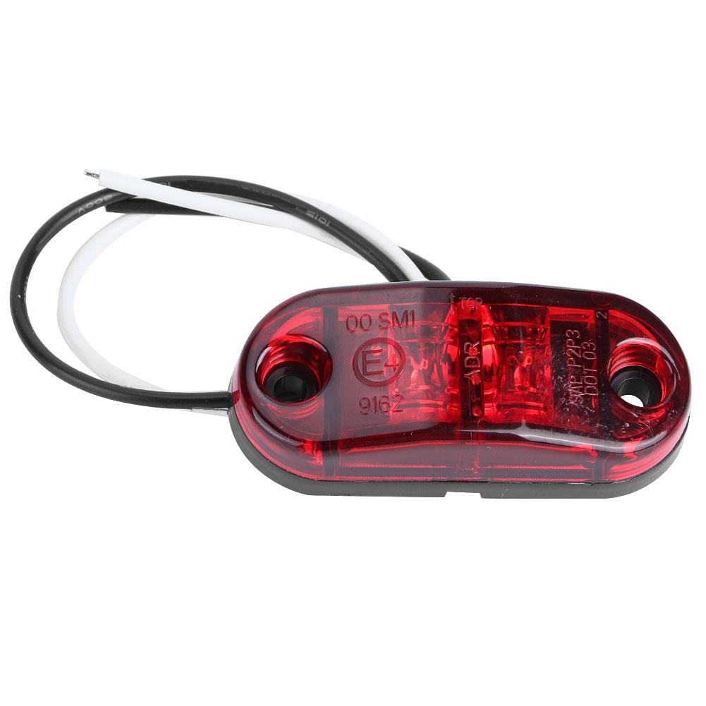 4X 2 LED Auto Car Truck Trailer Caravan Side Marker Light Clearance Lamp 12V 24V Red