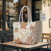 Bohemian Star Pattern Tote Bag Casual Lightweight Handbag for Daily Use
