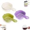 Fruit Strainer Food Draining Basket 2 In 1 Rotatable Strainer Colander with Handle for Washing Cleaning Berries Salad Vegetable