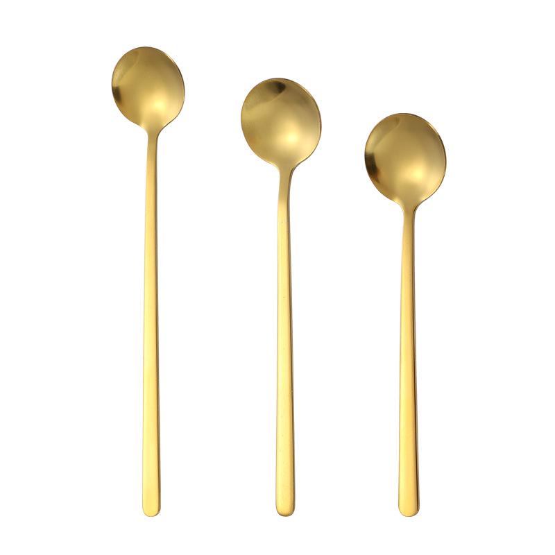 Stainless Steel Round Coffee and Dessert Stirring Spoon