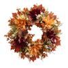 Maple Leaf Fall Wreath for Thanksgiving Halloween Door Hanging Decor