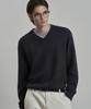 WORK ON BODY OFF Ars Semi-Overfit Layered V-Neck Knit [Navy]