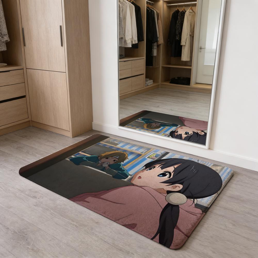 T-Tamako Market Floor Mat Flannel Door Mat Non-Slip Absorbent Washable Indoor Home Rug