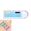 1pcs Multifunction Student Ruler Gift Calculators Cute Colorful Mini Portable Solar Energy Counters