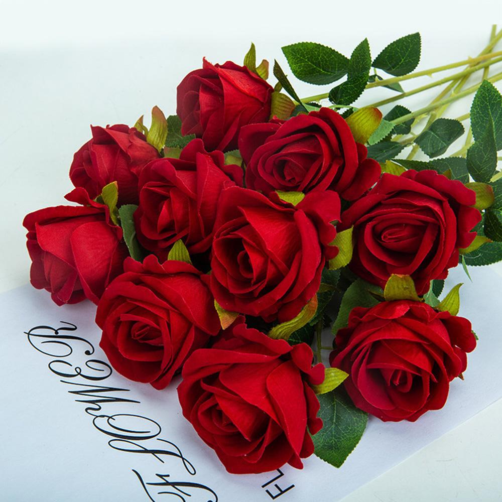 5pcs 10 Colors Simulated Rose DIY Party Decoration Artificial Flowers New Small Rose Home Decor