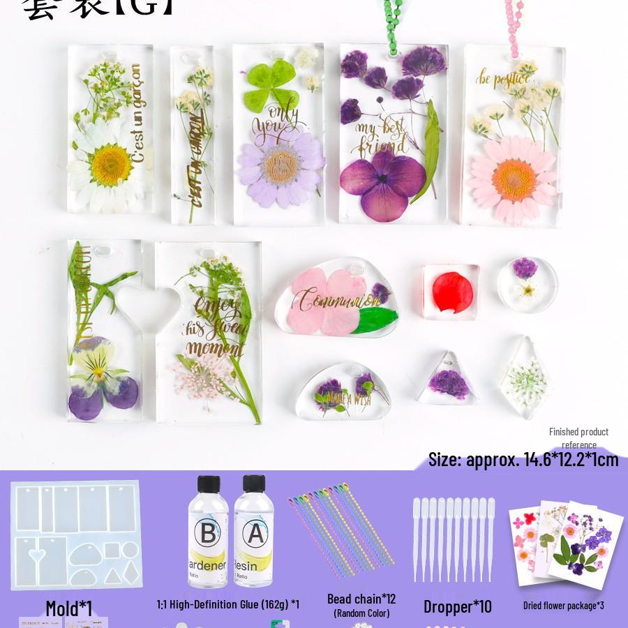 Dried Flower Silicone Keychain Mold for Handmade Pendant Crafting